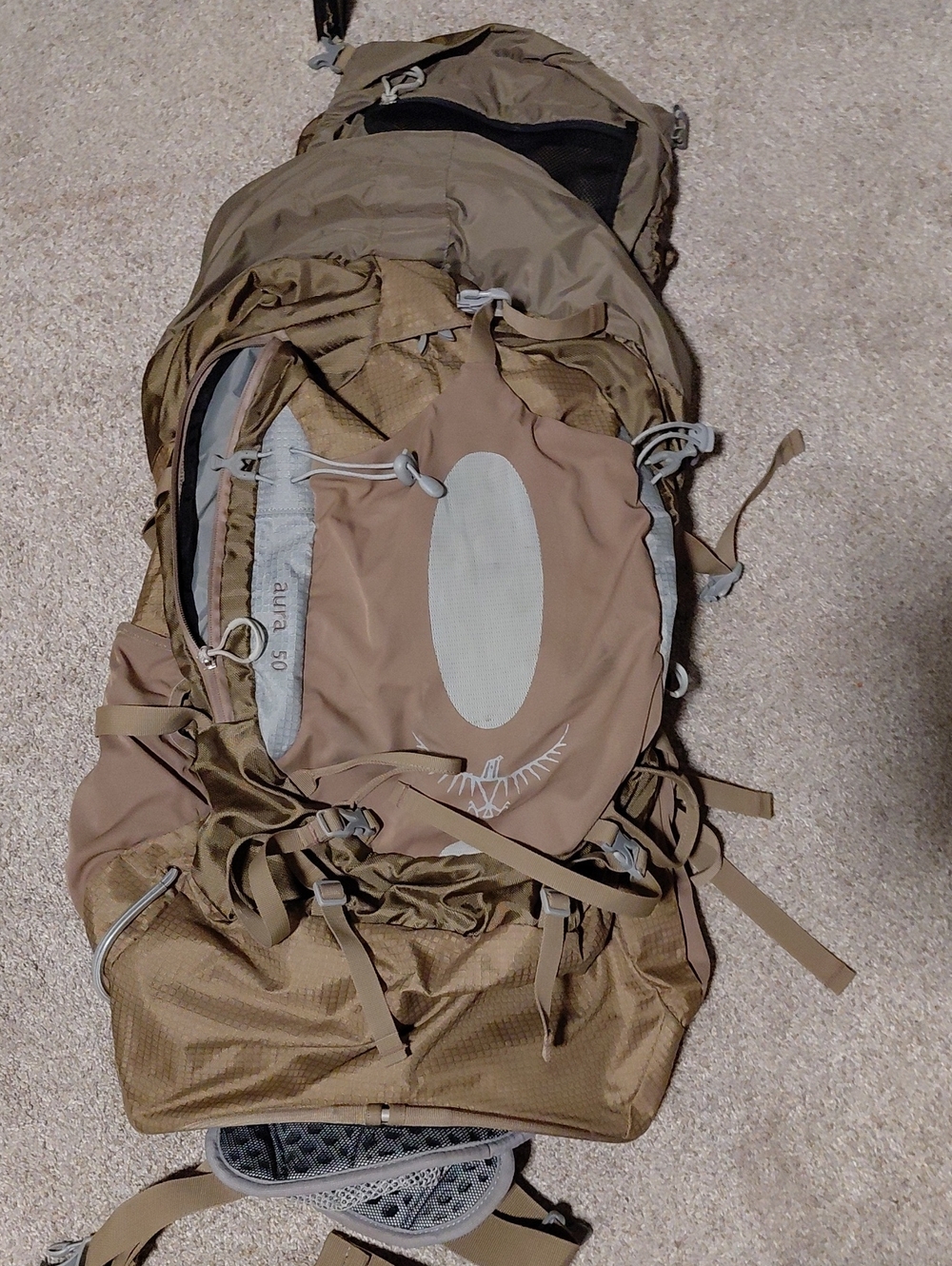 OSPREY Tan/Brown Men’s Hiking Backpack